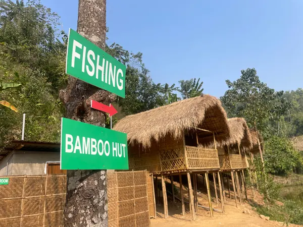 Follow the sign to fishing by the pond